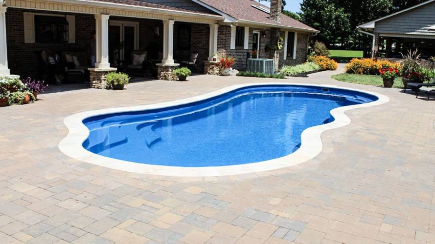 Fantasy pool shape installed